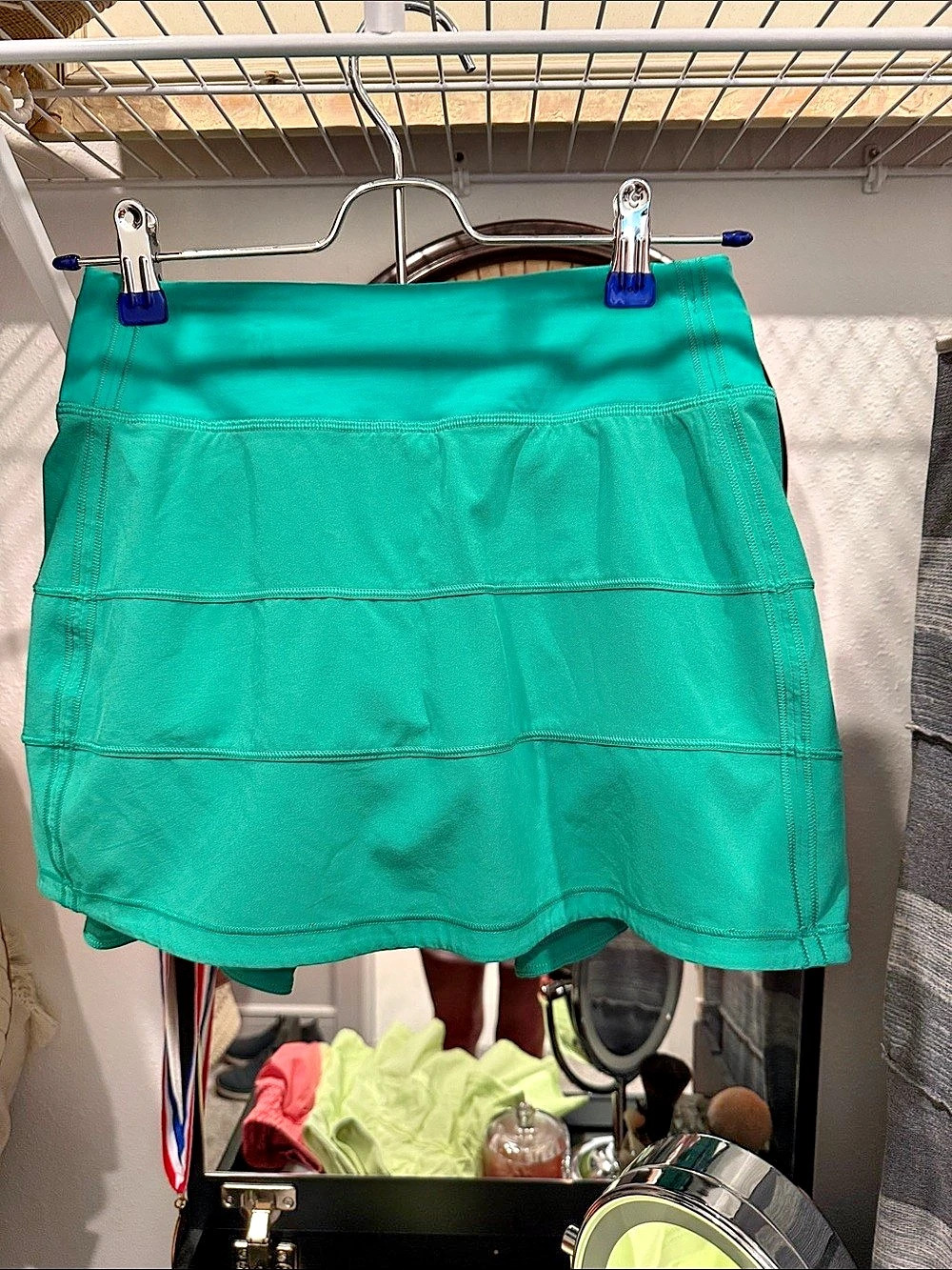 lululemon Pace Rival Mid-Rise Skirt *Long Women's Mini Skirt Green Size 2